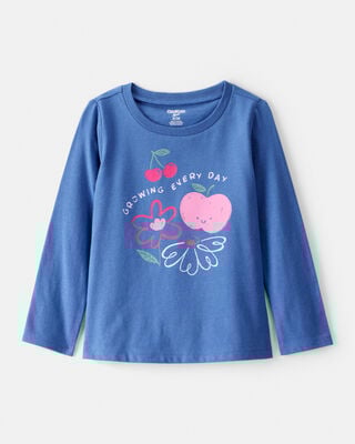 Toddler Girl Unicorn Print 100% Cotton Long-Sleeve 4-Piece Pajamas - Purple