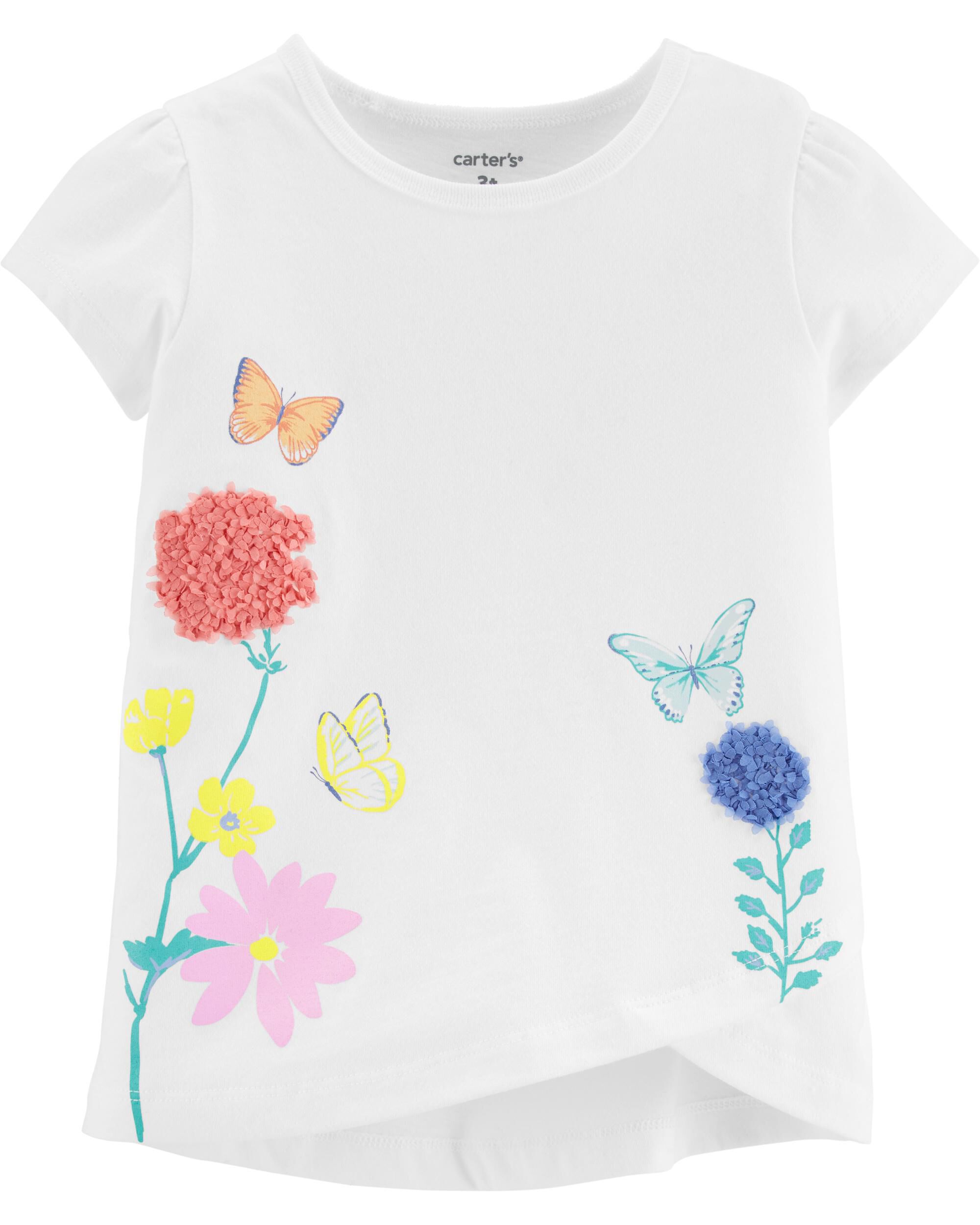 *CLEARANCE* Floral Butterfly Tulip Jersey Tee