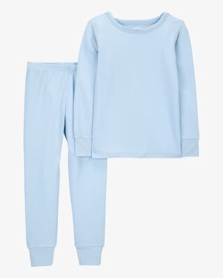 Product image 1 of Toddler Solid PurelySoft 2-Piece Pajamas - Blue