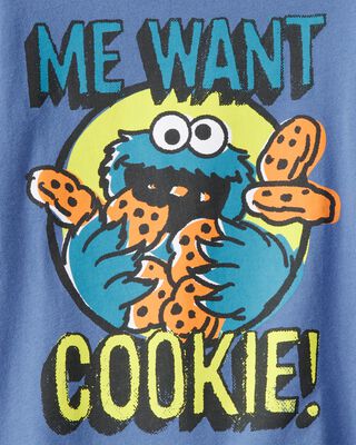 Product image 2 of Toddler Sesame Street Cookie Monster Short-Sleeve Graphic Tee - Blue