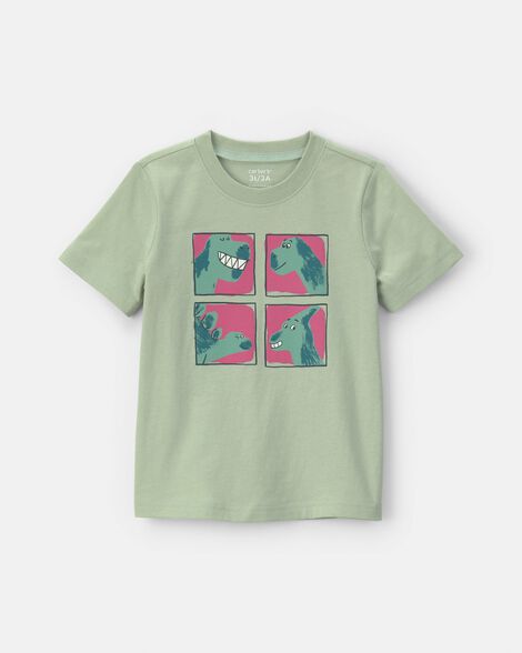 toddler boy dinosaur graphic tee - green