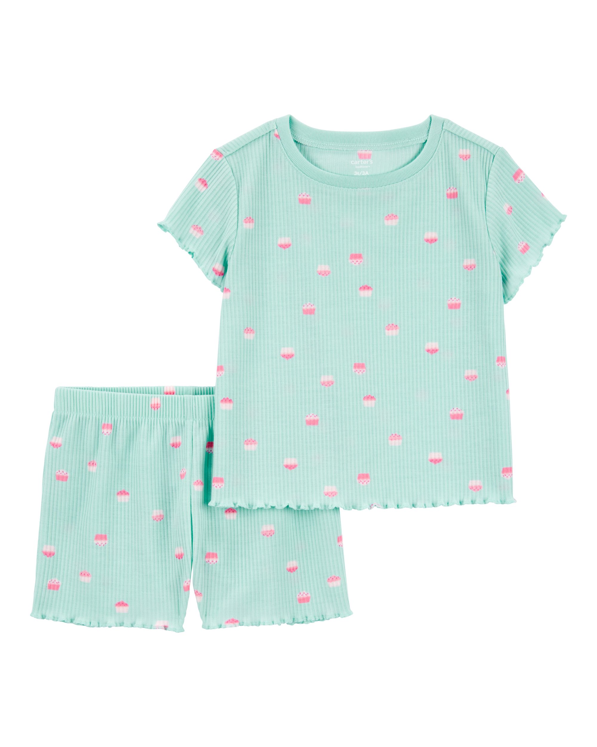 Toddler Girl 2-Piece Cupcake Loose Fit Pajamas