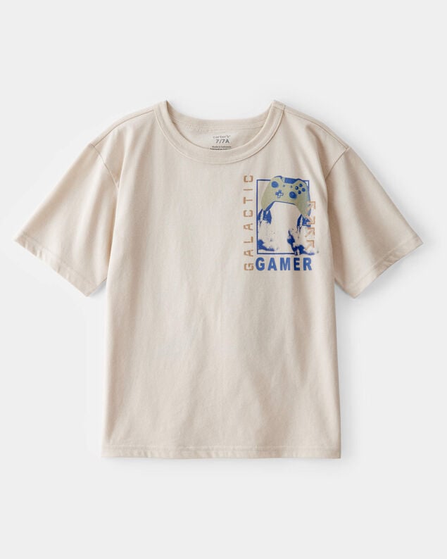 Product image 1 of Kid Galactic Gamer Short-Sleeve Graphic Tee - Cream