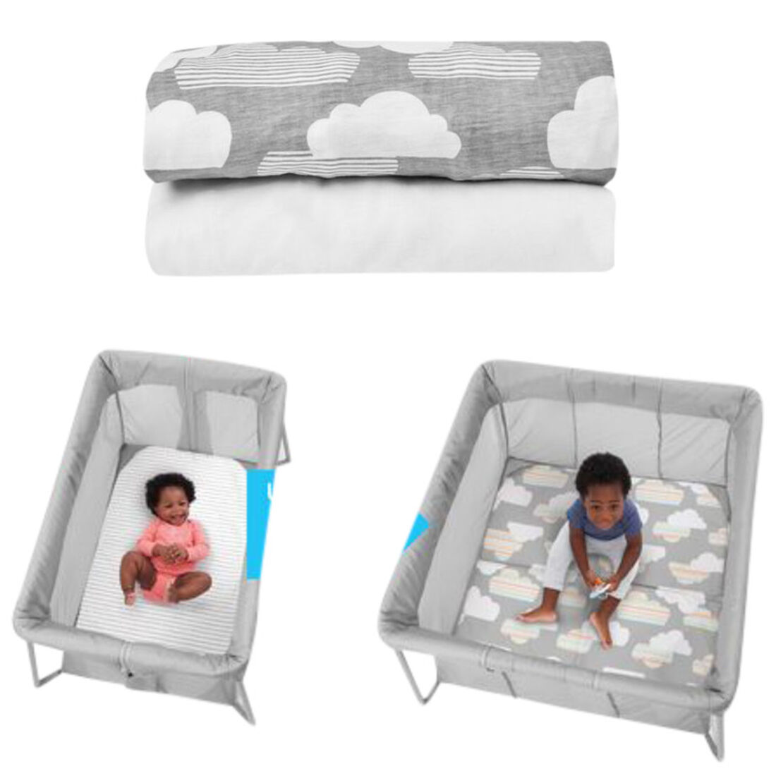 Travel Crib Fitted Sheet Set