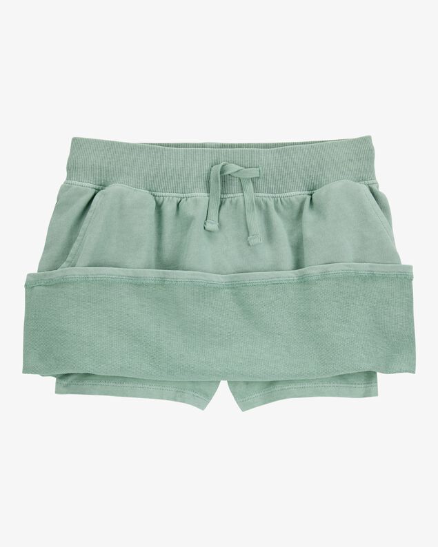 Product image 2 of Kid Active Drawstring French Terry Skort - Green