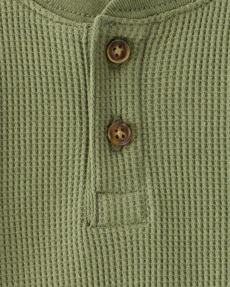 Product image 2 of Baby Boy Long-Sleeve Henley T-Shirt - Green