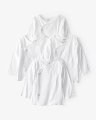 Product image 1 of Baby 4-Pack Long-Sleeve Side-Snap Tees - White