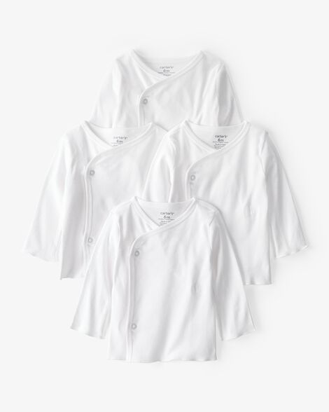  Product image 1 of Baby 4-Pack Long-Sleeve Side-Snap Tees - White