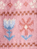 Pink - Baby Girl Fair Isle Long-Sleeve Sweater - Pink, Selected