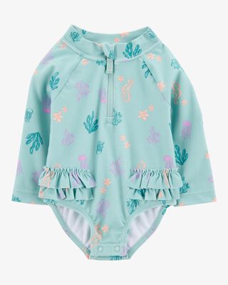 Product image 1 of Baby 1-Piece Coral Print Rashguard