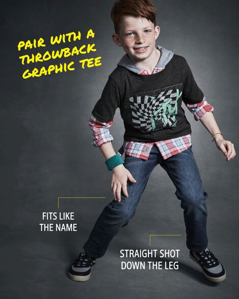  Product image 3 of Kid Medium Blue Wash Straight-Leg Jeans