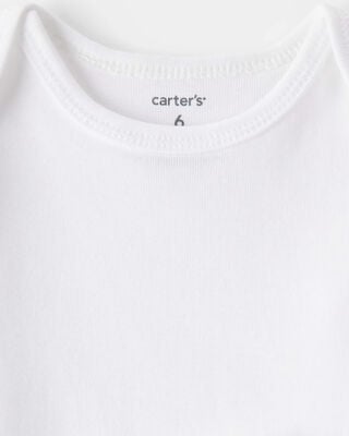 Product image 2 of Baby 5-Pack Short-Sleeve Bodysuits - White