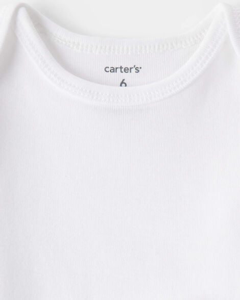 Product image 2 of Baby 5-Pack Short-Sleeve Bodysuits - White