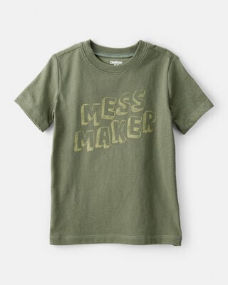 Toddler Construction Short-Sleeve Graphic Tee - Tan
