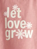 Rose - Baby Organic Cotton Let Love Grow Flutter Tee, Selected