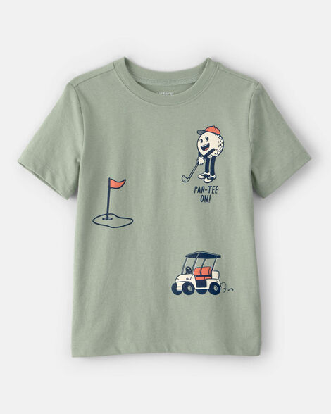 toddler boy golf graphic tee - green