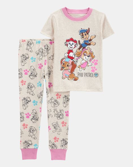 toddler girl paw patrol snug fit cotton 2-piece pajamas