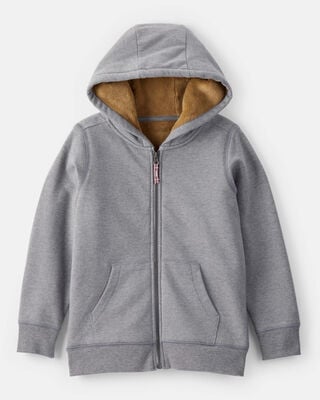 Boys DayDream Fleece Zip-Up Hoodie - Brown