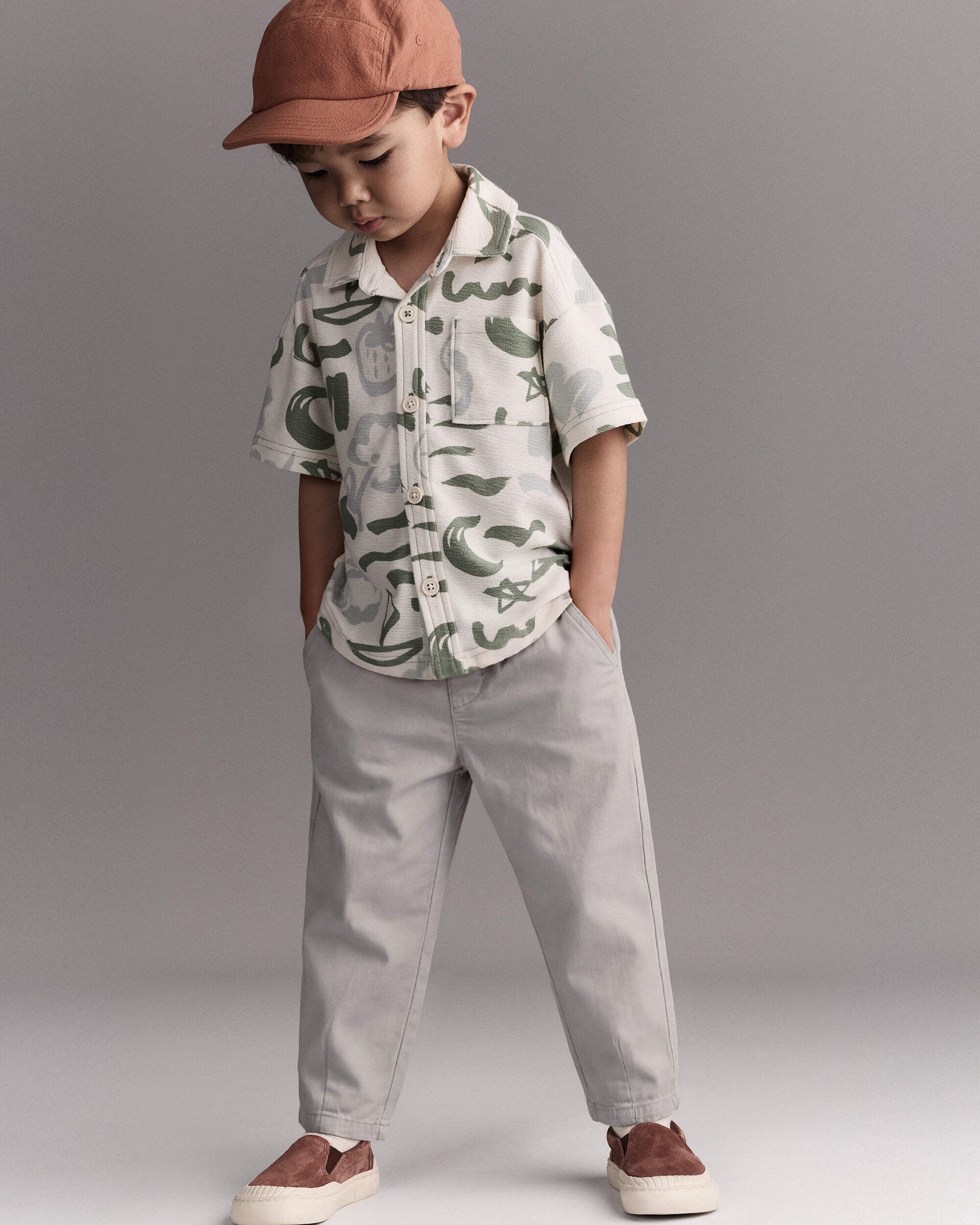Otter Avenue Toddler Boy Woven Pant 12M Grey 26$