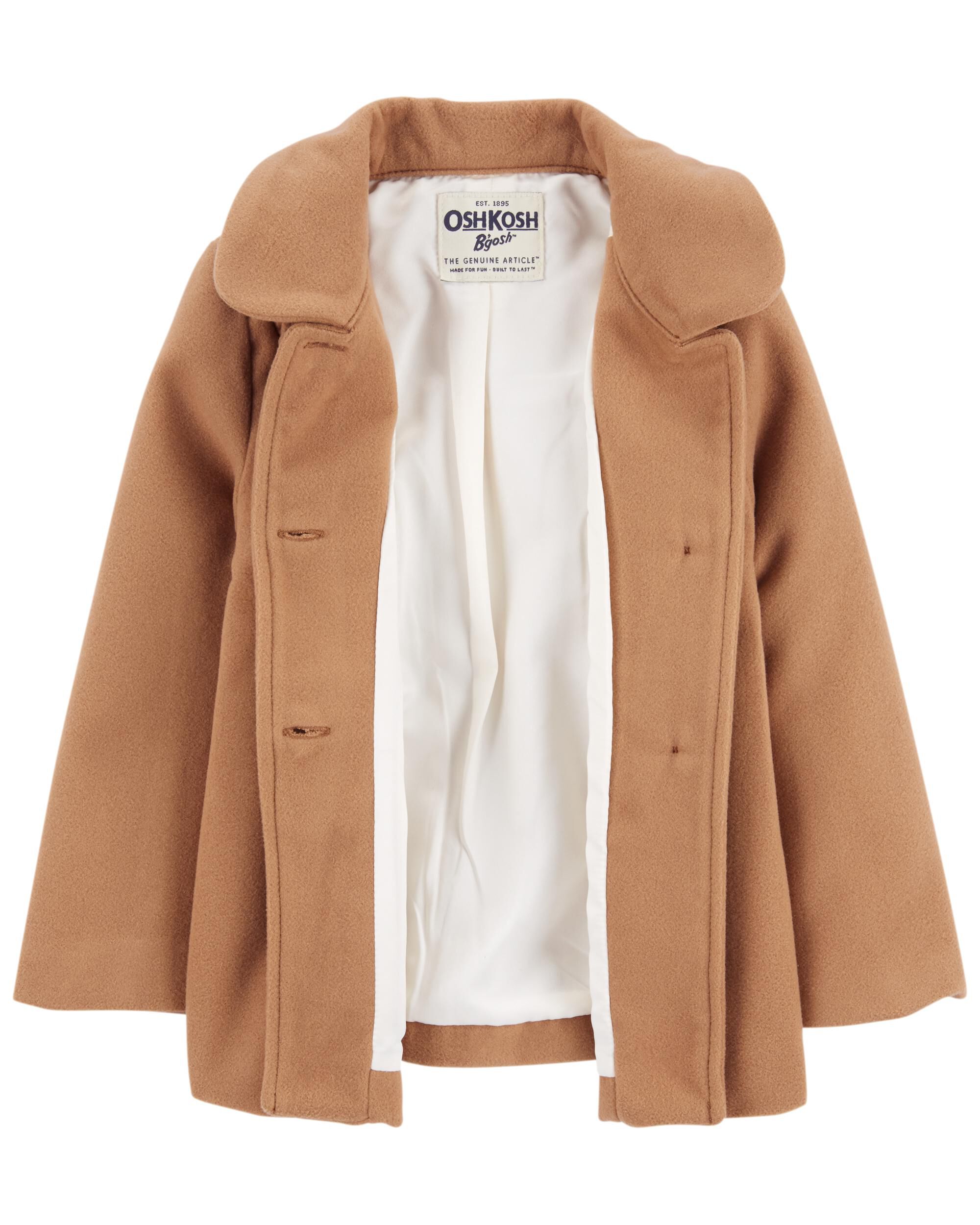 Toddler Knee Length Ruffle Pea Coat - OshKosh | Carter's