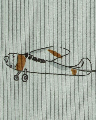 Product image 2 of Baby Airplane 2-Way Zip Sleep & Play Pajamas