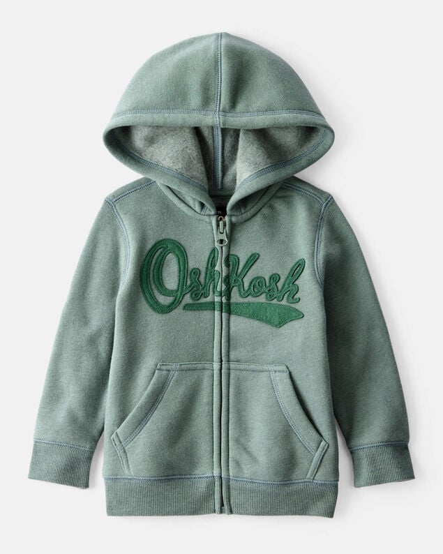 Product image 1 of Baby Boy OshKosh Fleece Logo Zip Jacket - Green