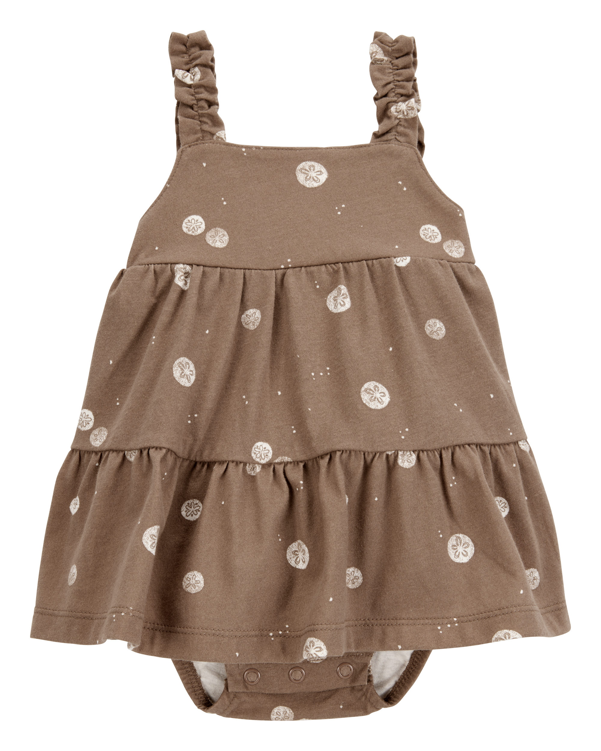 Baby Sand Dollar Tiered Sunsuit - Brown