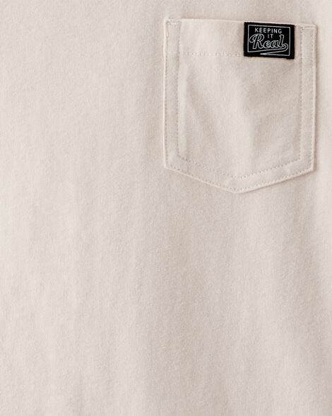 Product image 2 of Kid "Keeping It Real" Relaxed Pocket Tee - Beige