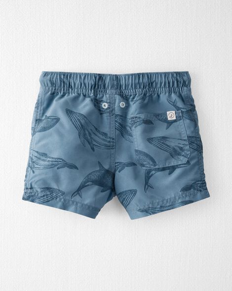  Product image 2 of Toddler Whale Print Recycled Swim Trunks