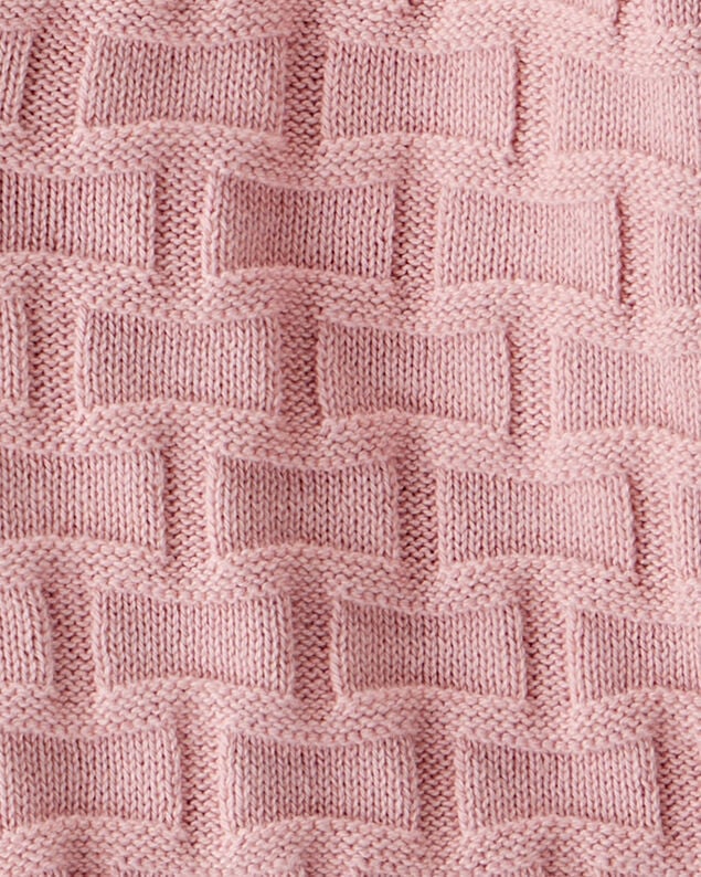 Product image 2 of Kid Cropped Sweater Knit Stitched Cardigan - Pink
