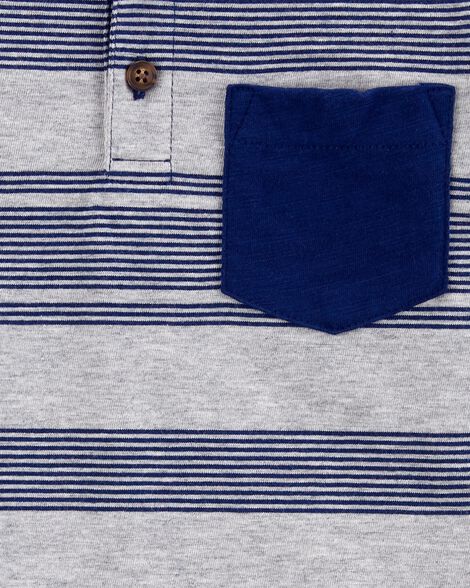 Product image 2 of Baby Striped Pocket Henley Tee