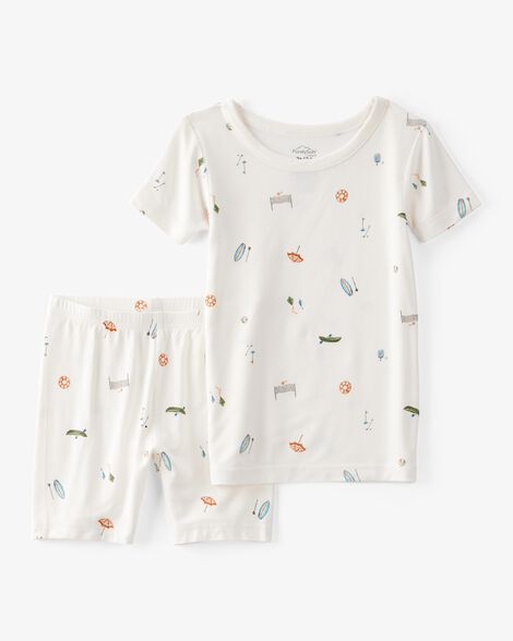  Product image 1 of Toddler Camp Print PurelySoft 2-Piece Pajamas - Ivory