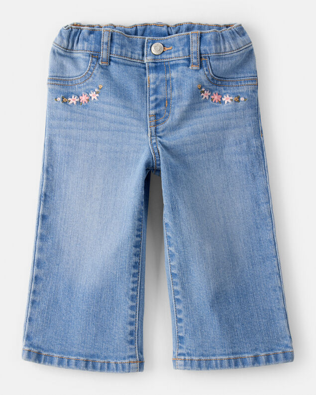 Product image 1 of Baby Girl Denim Wide-Leg Jeans - Blue