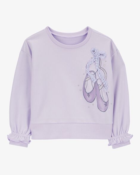  Product image 1 of Toddler Ballet Crew Neck Cotton Pullover