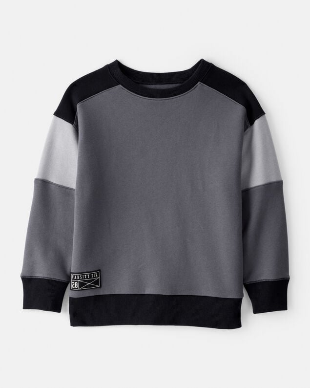 Product image 1 of Boys Color-Block Pullover Sweatshirt - Black