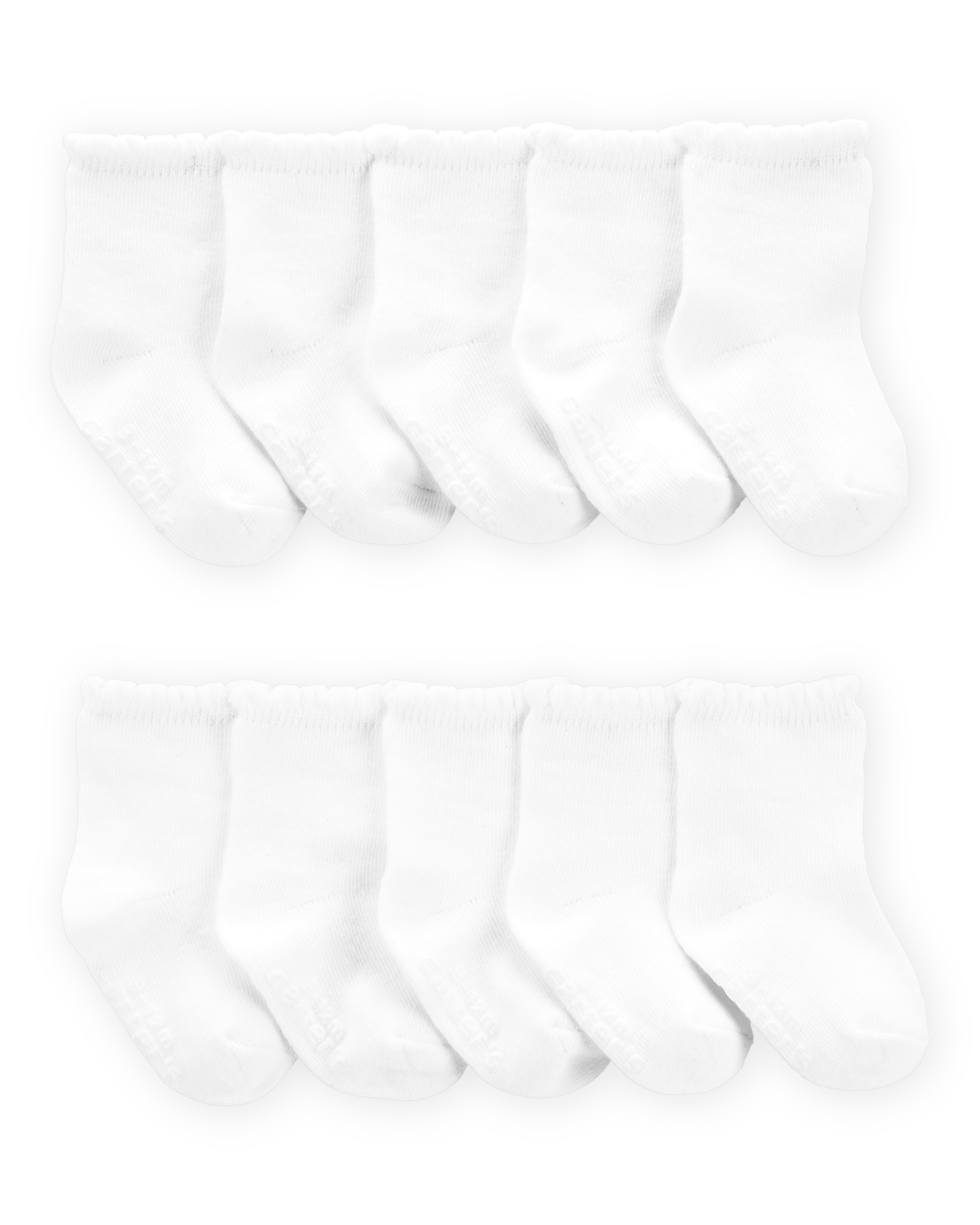 Baby 10-Pack Scallop Crew Socks