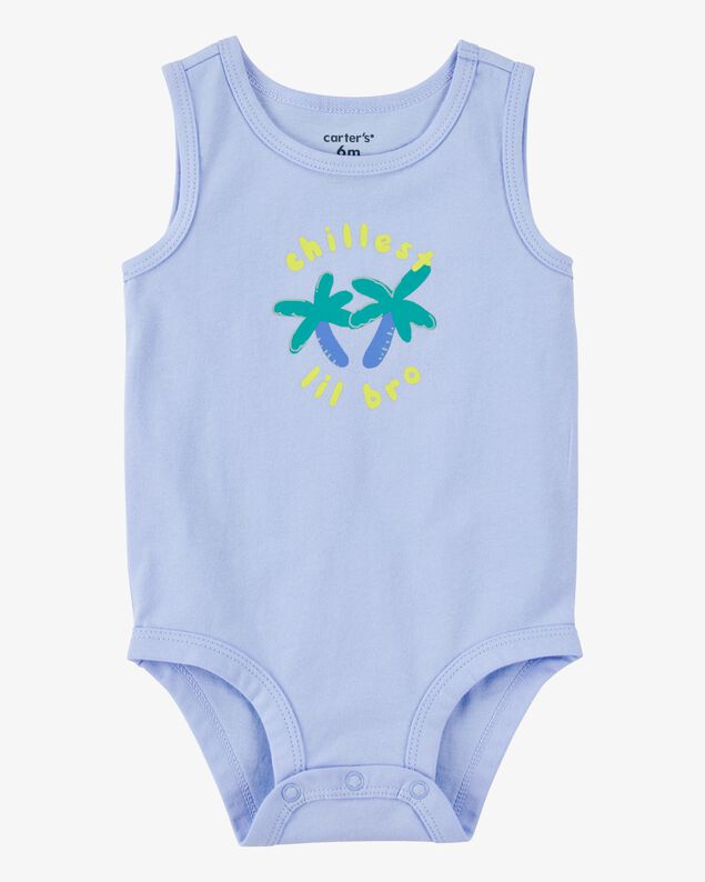 Product image 1 of Baby Chillest Lil Bro Sleeveless Bodysuit - Blue