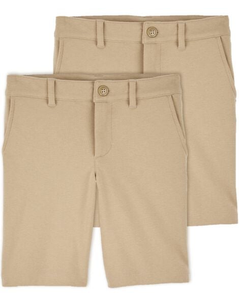 Product image 1 of Kid 2-Pack Ponte Knit Uniform Shorts