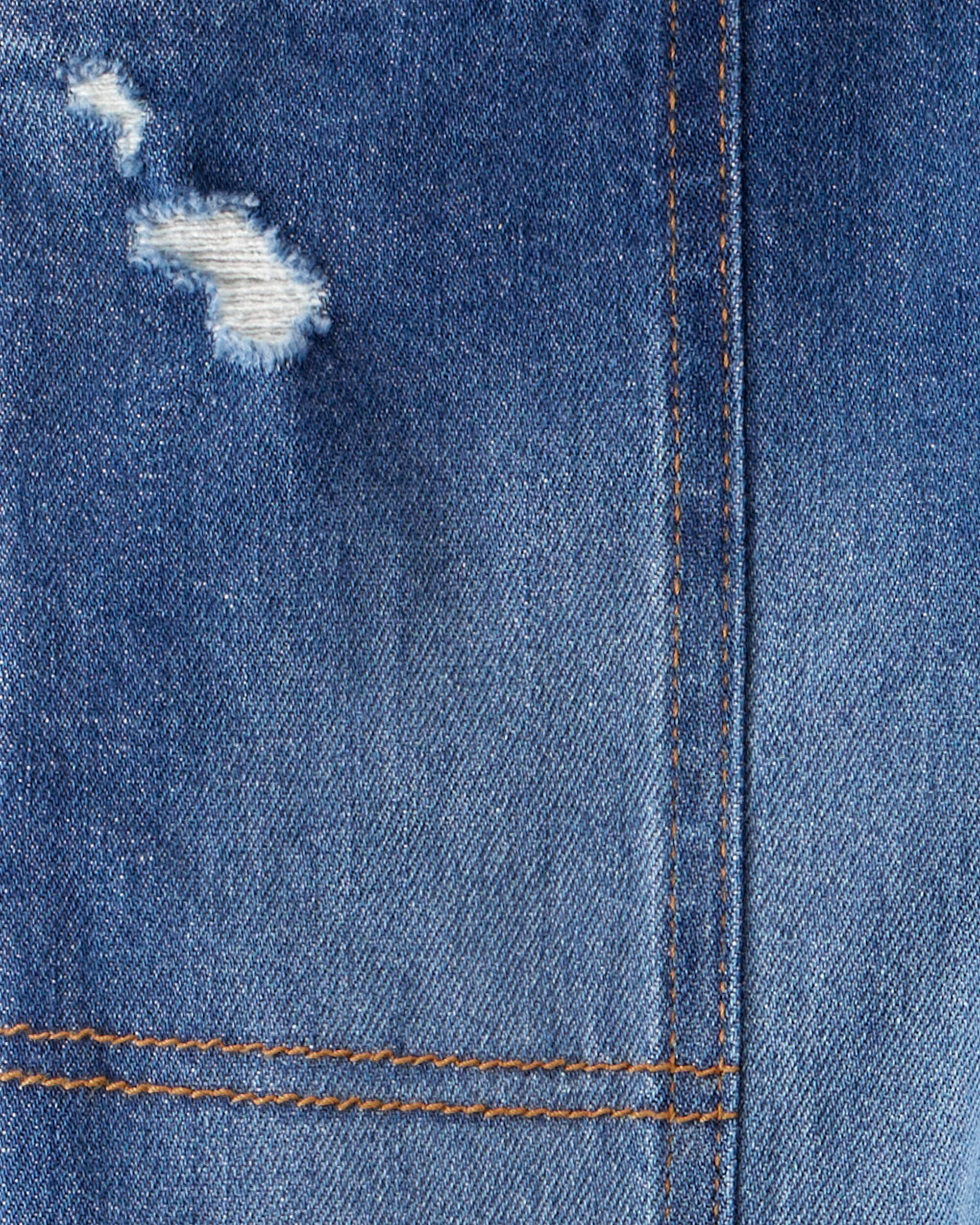 Girls Denim Wide-Leg Jeans - Dark Wash