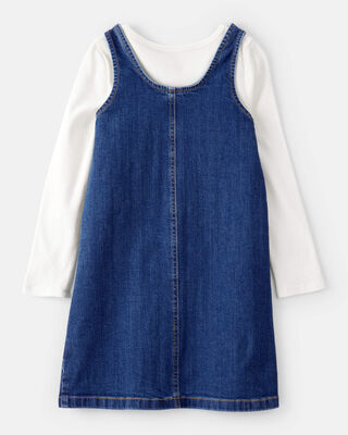 Product image 2 of Girls 2-Piece Denim Long-Sleeve Dress Set 