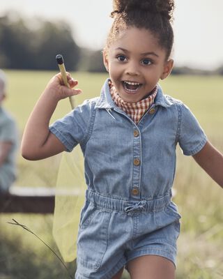 Product image 1 of Kid Organic Cotton Chambray Romper