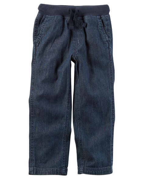 Pull-On Denim Pants