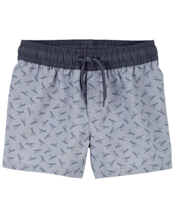 Toddler Dino Print Active Shorts in Moisture Wicking Fabric 