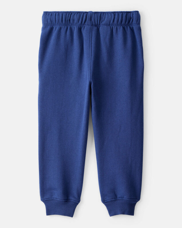 Product image 2 of Toddler Boy Solid Fleece Cotton Jogger - Navy