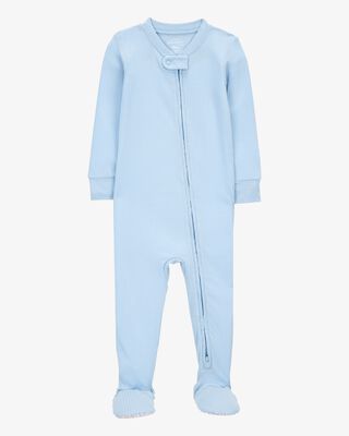Product image 1 of Baby Solid PurelySoft Footie 1-Piece Pajamas - Blue