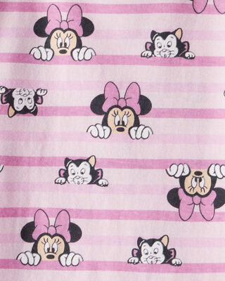 Product image 2 of Toddler Striped Minnie Short Sleeve Graphic Tee - Pink