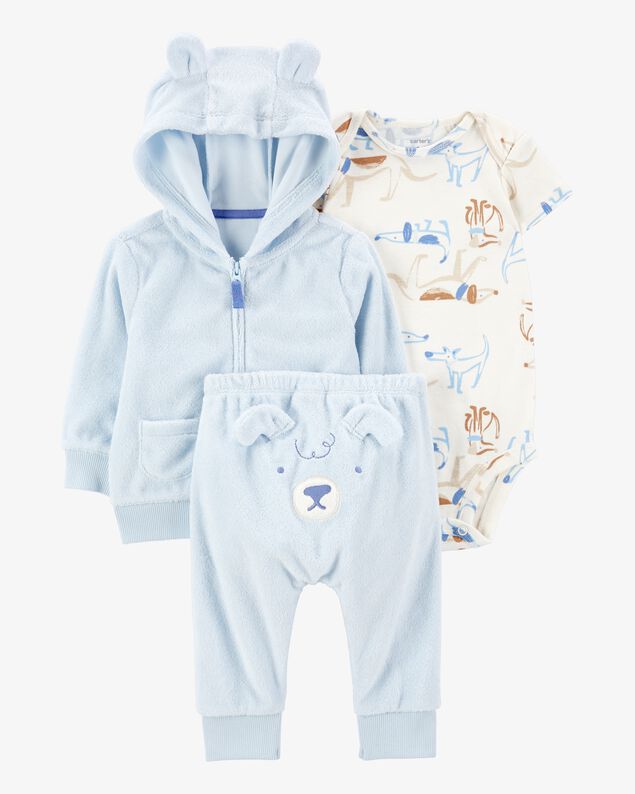 Product image 1 of Baby 3-Piece Dog Little Jacket Set