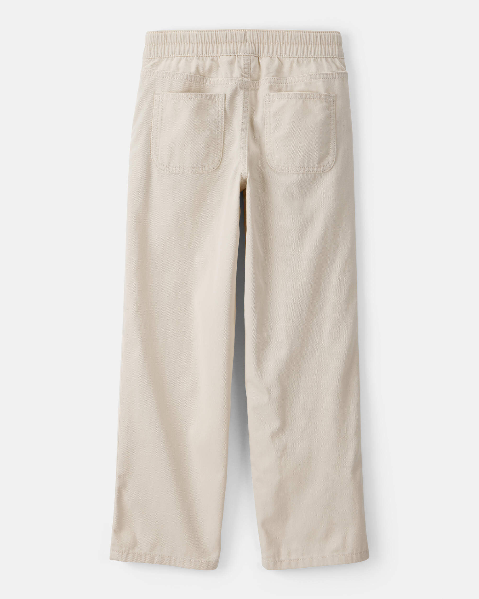 Girls Cotton Wide-Leg Pants - Cream