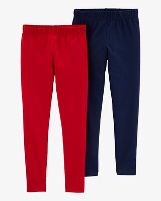 Product image 1 of Kid 2-Pack Navy & Red Leggings