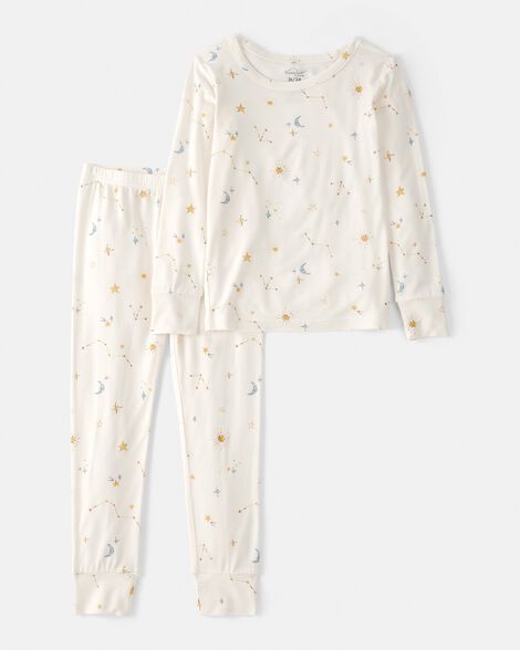 toddler constellation purelysoft 2-piece pajama set - cream